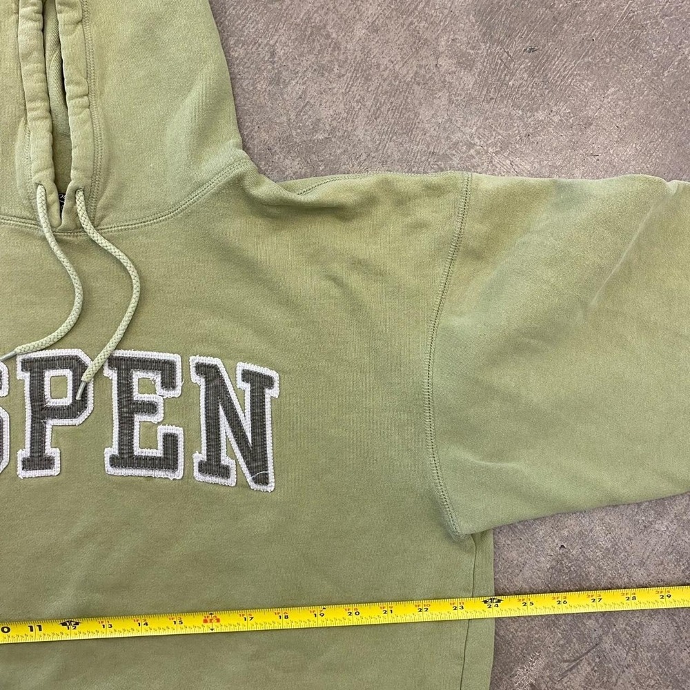 Vintage Aspen Colorado Ski Snowboarding Destination Outdoors 90s Hoodie Size L - Picture 4 of 6